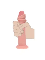 Realrock - Dual density sliding skin - Dildo i silikon - Lys hudfarge 7" - Bilde 5