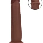 Realrock - Dual density sliding skin - Dildo i silikon - 8"/21cm - Brun