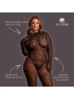 Le Désir – leopardmønstret catsuit med åpent skritt – Queen Size - Bilde 5