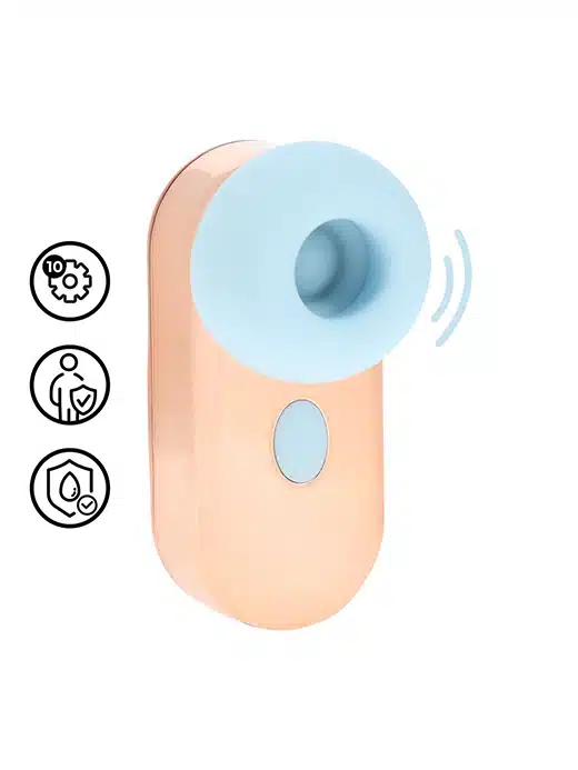 LOVU074BLU-airtap-vibrator-blue-budsie_6 Loveline - Budsie - Mini Airtap Vibrator - Blå - Bilde 1